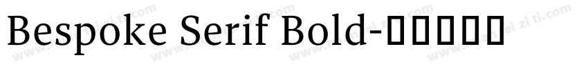 Bespoke Serif Bold字体转换